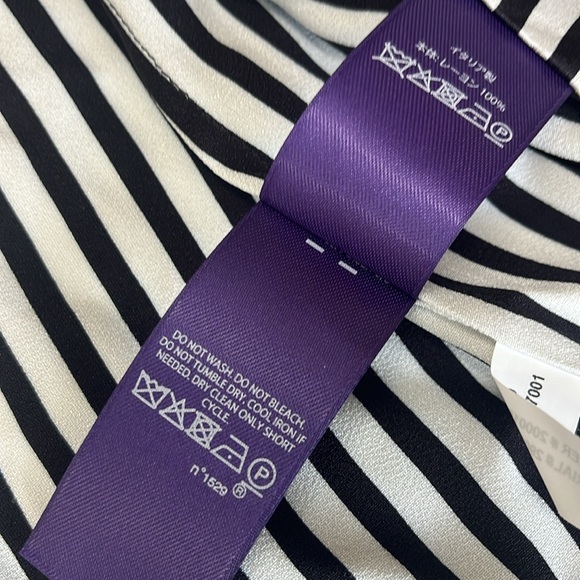 Ralph Lauren’s purple label black-white shiny viscose coat-dressing M in Italy. - Picture 10 of 16